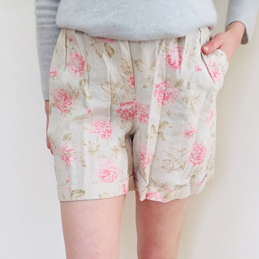 Green label Ralph Lauren vintage linen shorts